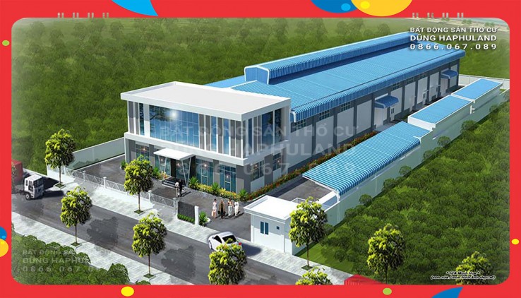 Q12. 30 triệu/m2. 1300M2 tổ hợp NHÀ XƯỞNG + CTY. Nhà MẶT TIỀN, đất ở KDC Hiện Hữu.